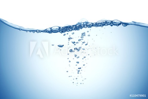 Picture of Water wave on white background